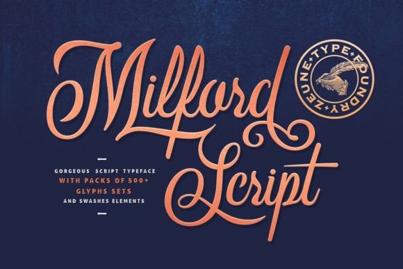 Milford Script: A Polished Font for Small Business Branding