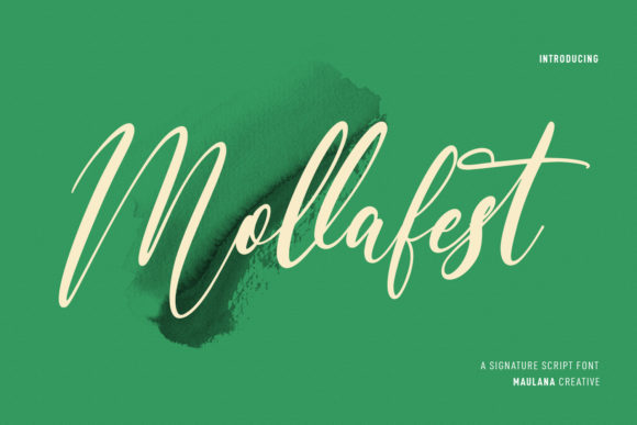 Mollafest Script: A Handwritten Font for Modern Editorial Design