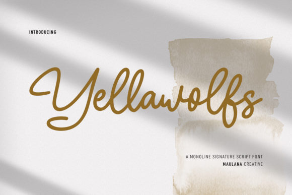 Yellawolfs Script: A Magical Script Font for Creative Projects